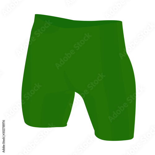 Swimming trunks green realistic vector illustration isolated