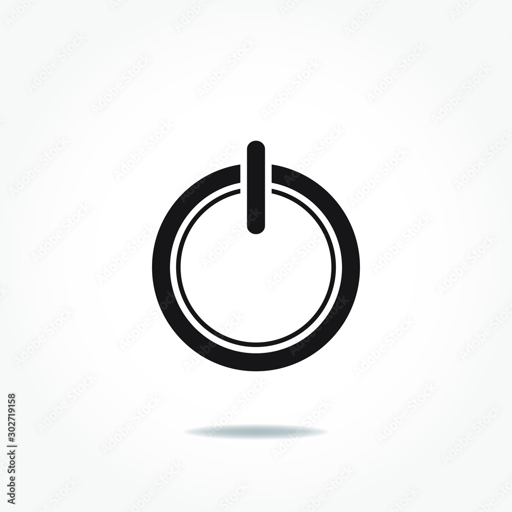 Power button icon design isolated on white background. Vector illustration Power button icon design isolated on white background. Vector illustration