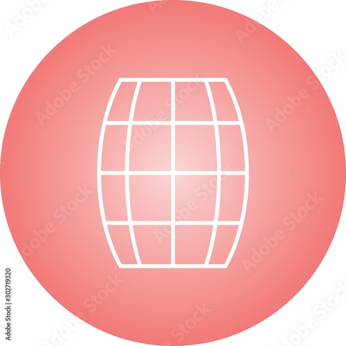 Beautiful Barrel Line Vector Icon