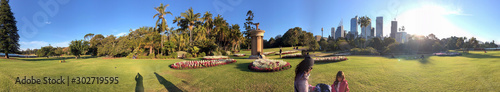 Photography Panoramic view of Royal Botanic Gardens in Sydney, Australia