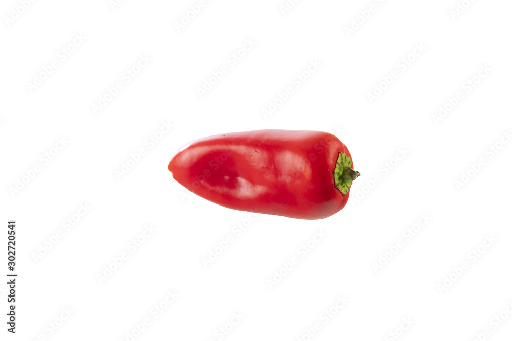 Mini red pepper, on a white background Mini red pepper, on a white background