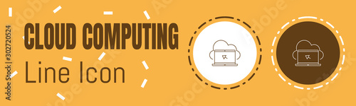 Cloud Computing Line icon. Useful Graphic elements for All Kinds of Designing Work.