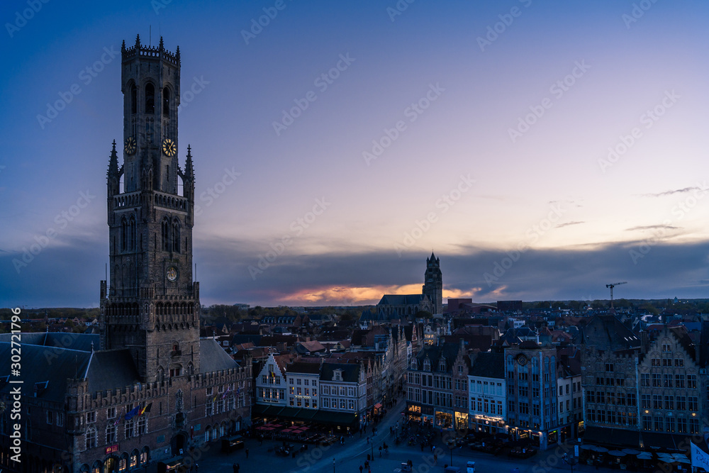 Brugges centre skyline