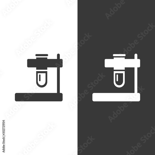 Test tube icon. Isolated image. Pharmacy and laboratory vector illustration