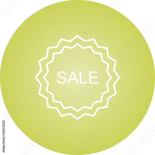Beautiful Sale Tag Line Vector Icon