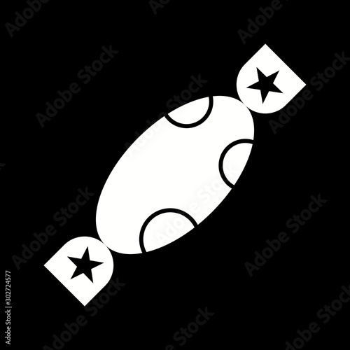 Beautiful Toffee Glyph Vector Icon