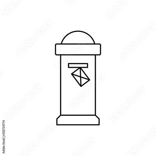 england classic mailbox isolated icon