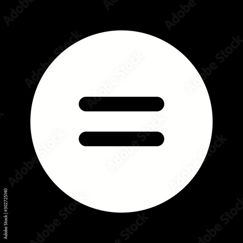 Beautiful Equal to Symbol Glyph Vector Icon