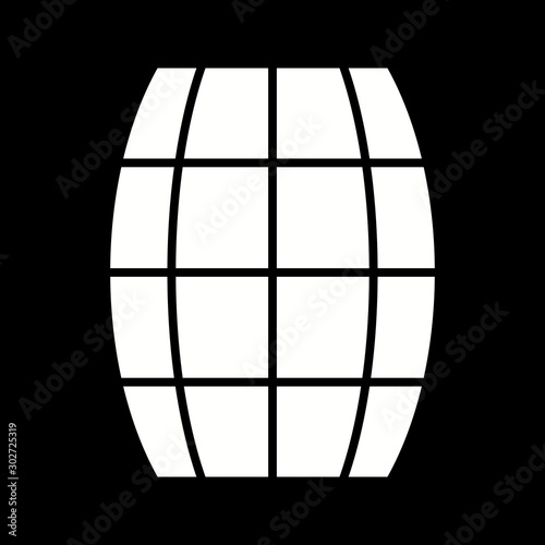 Beautiful Barrel Glyph Vector Icon