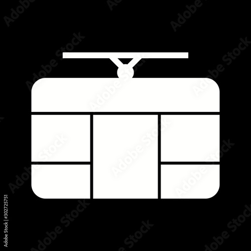 Beautiful Chairlift Glyph Vector Icon