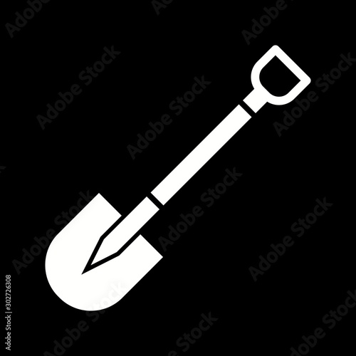 Beautiful Shovel Glyph Vector Icon