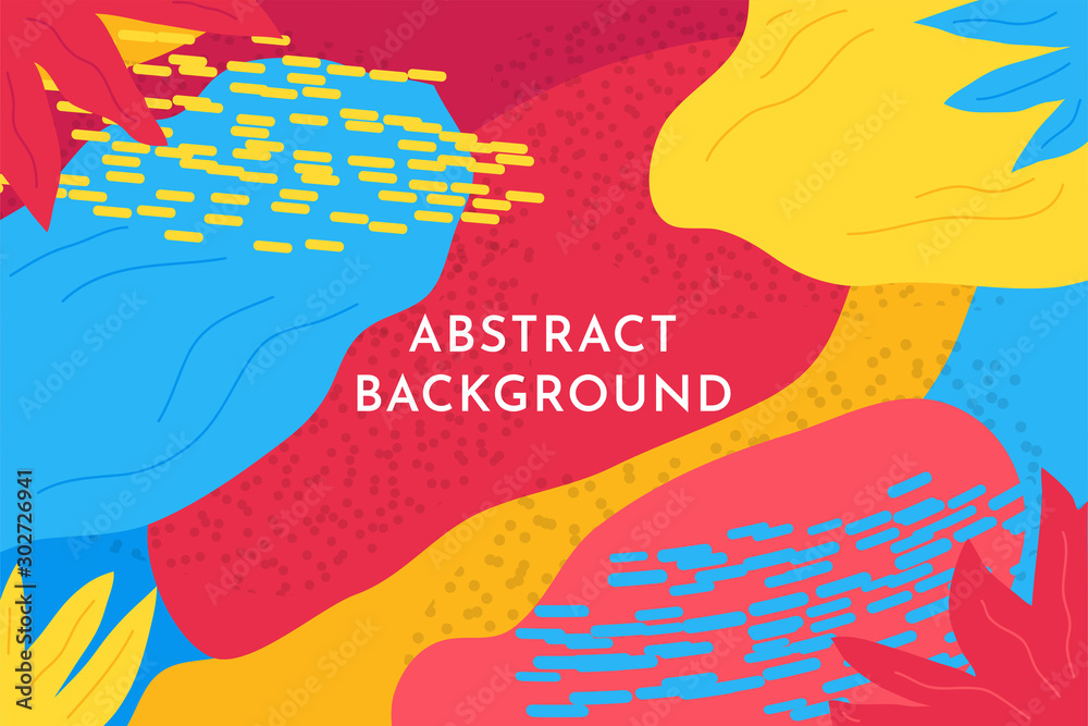 Abstract Memphis pattern background. Vector flat illustration. Cartoon ...