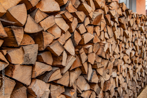 no ecological type of fuel fire wood perspective soft focus rural background material 