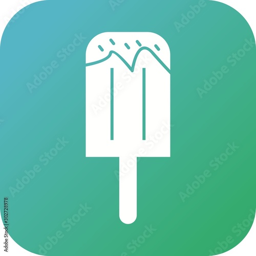 Beautiful Ice lolly Glyph Vector Icon
