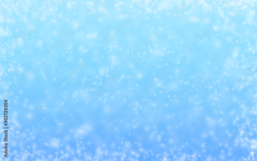 Winter blue background with white snow, simple texture