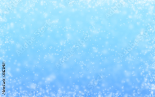 Winter blue background with white snow, simple texture