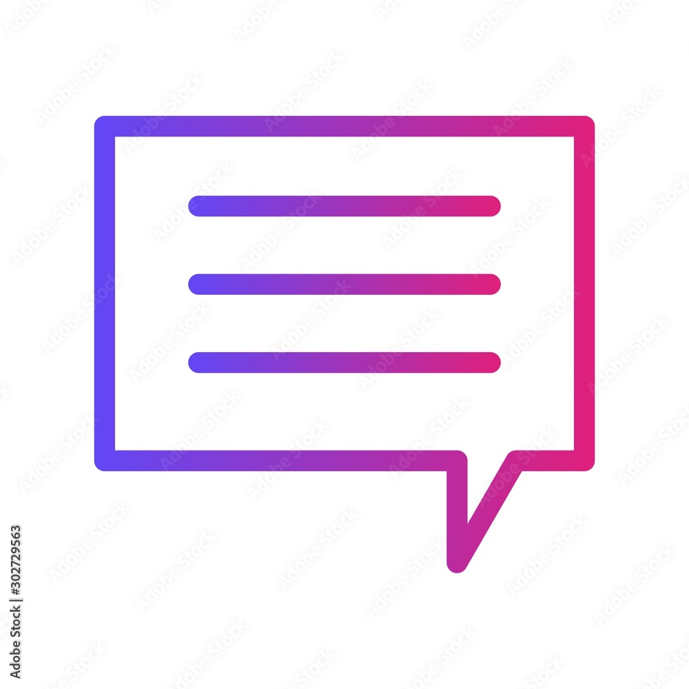 Gradient Message Icon With White Background Gradient Message Icon With White Background