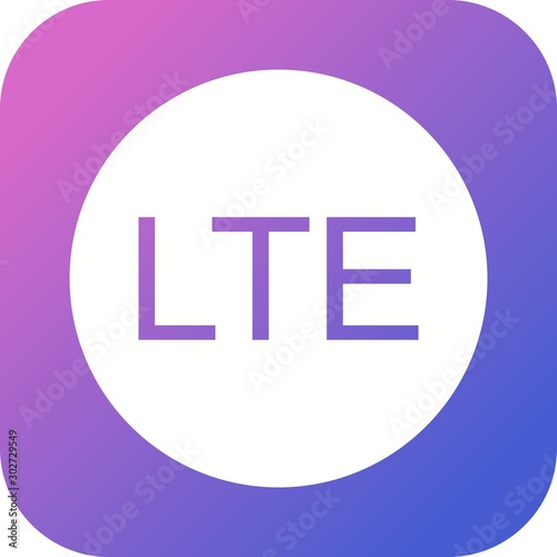 Beautiful LTE Network Glyph Vector Icon