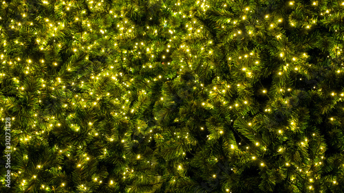The lights on the Christmas tree decoration background   
