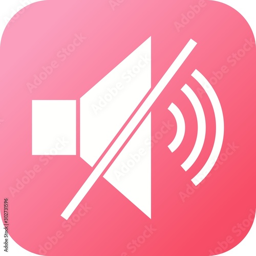 Beautiful Volume Off Glyph Vector Icon