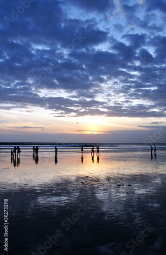 Bali beach at sunset