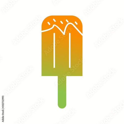 Beautiful Ice lolly Glyph Vector Icon