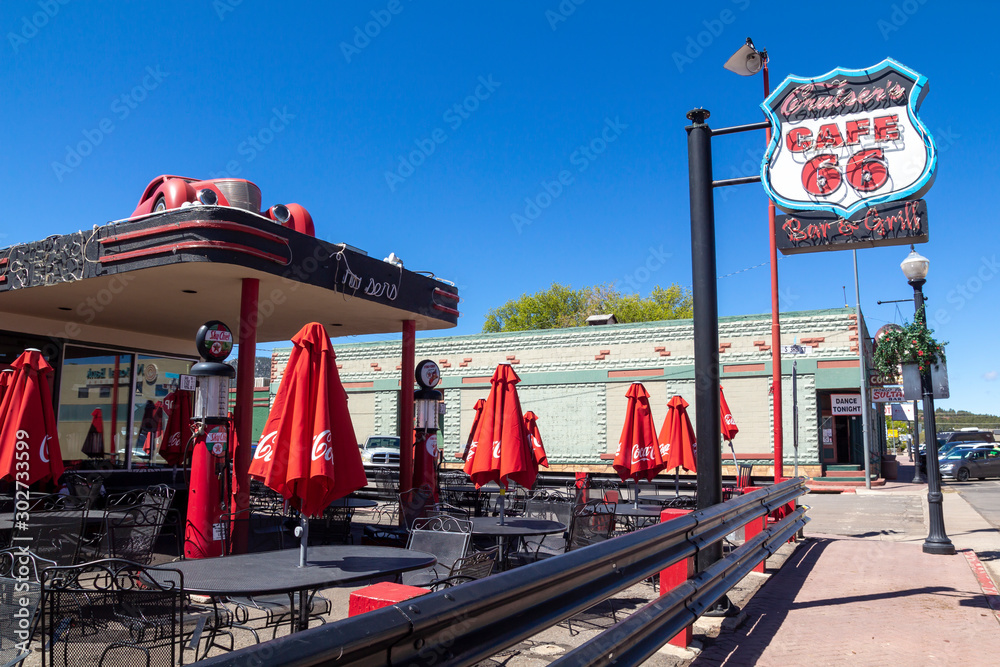 Williams, Arizona, USA May 24, 2019 Famous Cruiser's bar and grill in