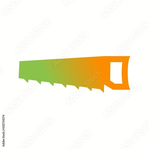 Beautiful Hand Saw Glyph Vector Icon