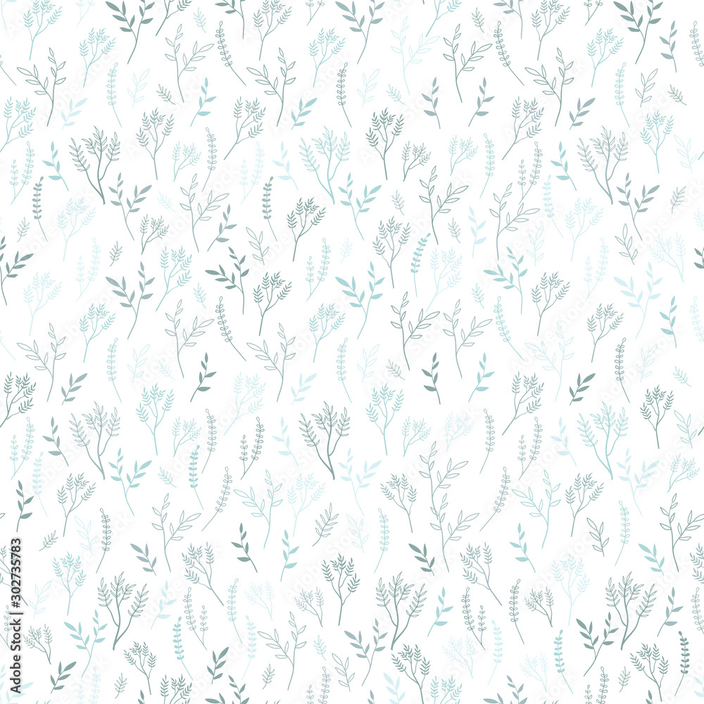 Cute hand drawn floral seamless pattern, great for valentines day, wrapping, banners, wallpapers, textiles - vector design