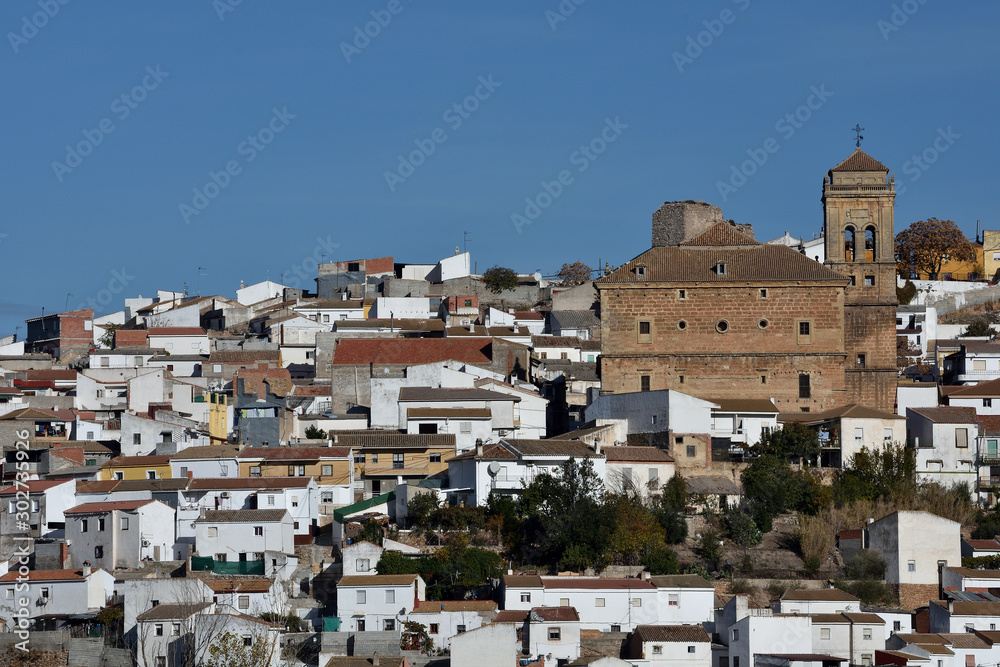 View of the Granada town of Iznalloz