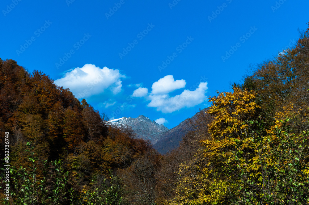 Mountain of Caucasus at late autumn time