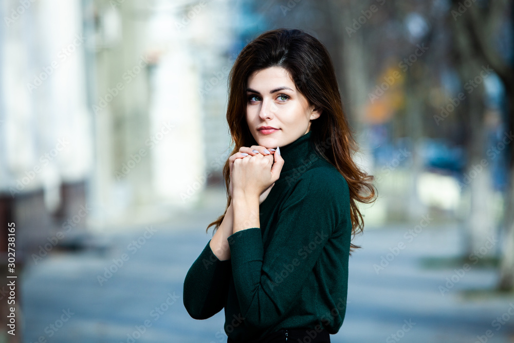 Beauty portrait of female face with natural skin. Beauty portrait of female face. Gorgeous young model woman posing in the city. Wonderful white female. Stylish girl. Hipster. Russian. Beauty portrait of female face with natural skin. Beauty portrait of female face. Gorgeous young model woman posing in the city. Wonderful white female. Stylish girl. Hipster. Russian.