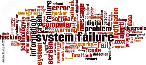 System failure word cloud