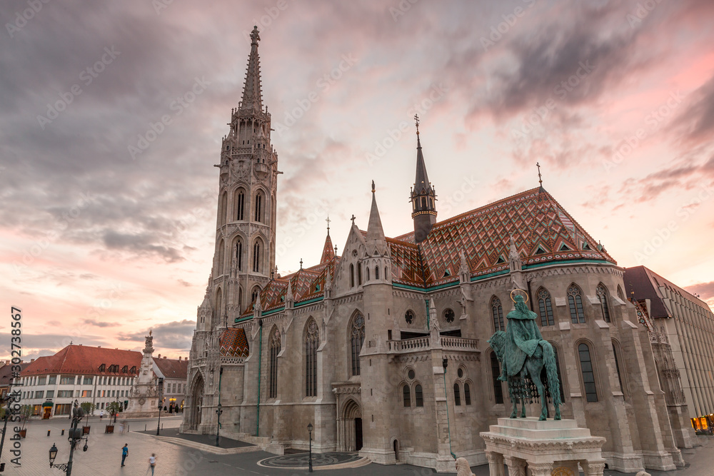 View of the Mátyás Church in Budapest, Hungary.
