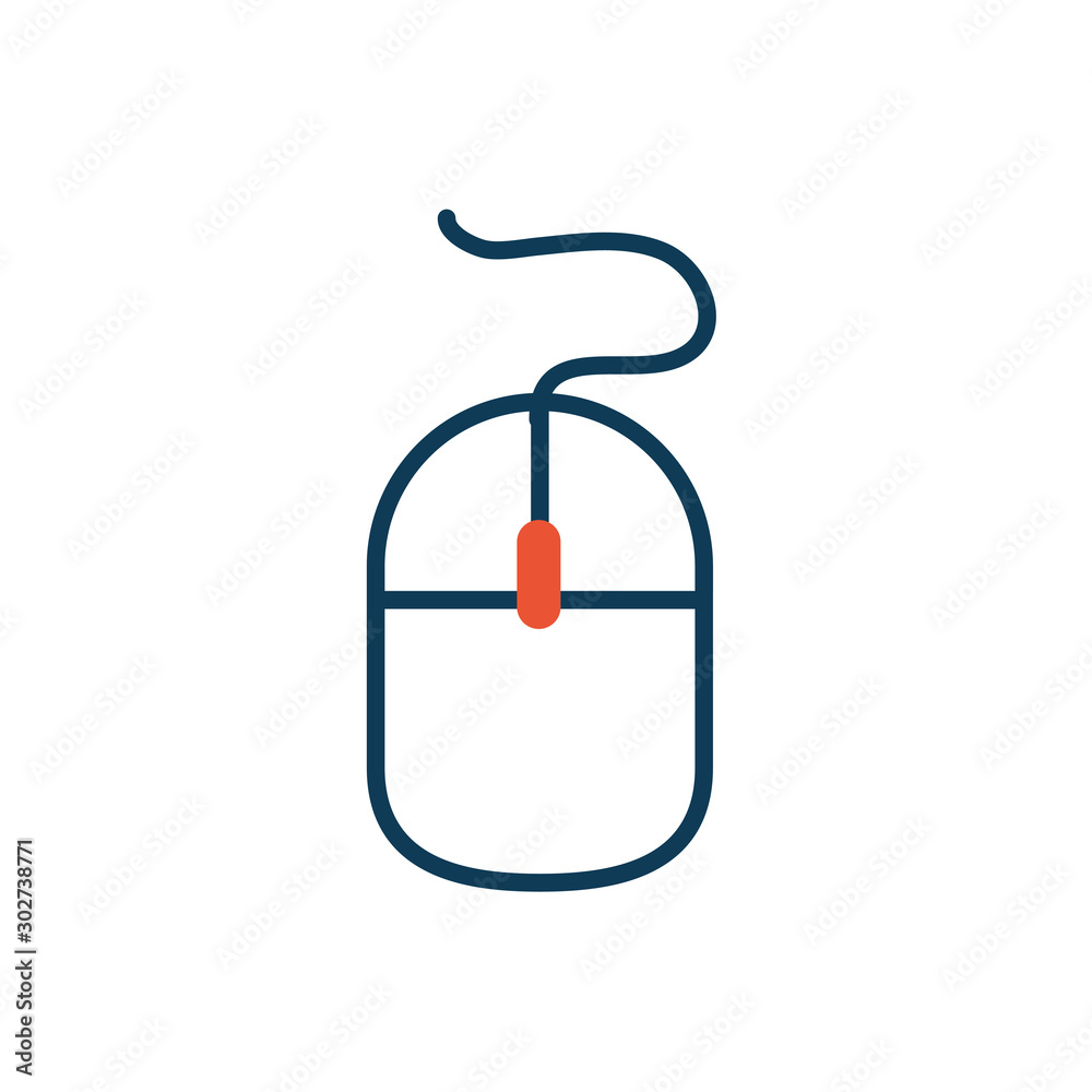 mouse computer hardware isolated icon mouse computer hardware isolated icon