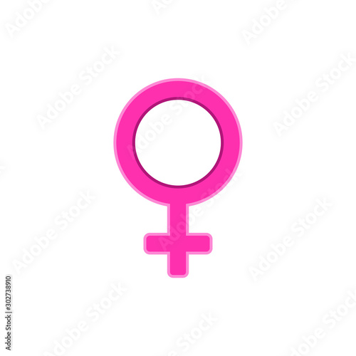 Female gender symbol. Abstract concept, icon. Vector illustration on white background.