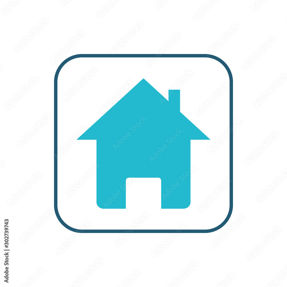 home silhouette button isolated icon home silhouette button isolated icon