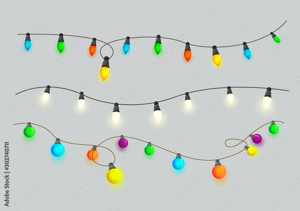 Vector Christmas lights Vector Christmas lights