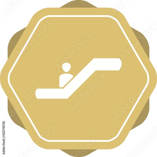 Beautiful escalator Glyph Vector Icon