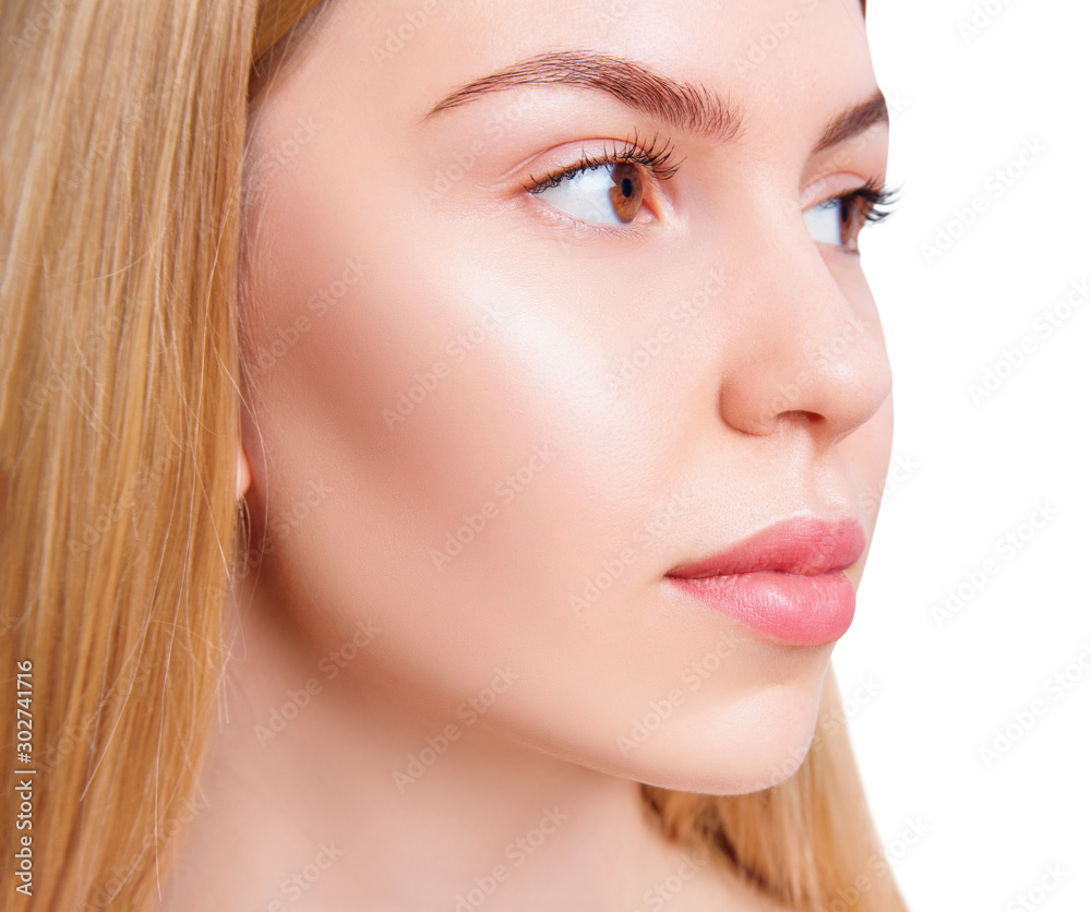 Beautiful girl with perfect makeup and skin. Beautiful girl with perfect makeup and skin.