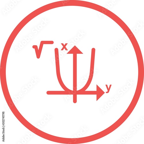 Beautiful algebra Glyph Vector Icon