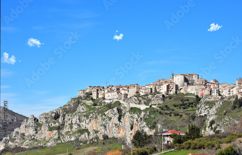 View of Caggiano, an old town in  Salerno province, Italy. photo