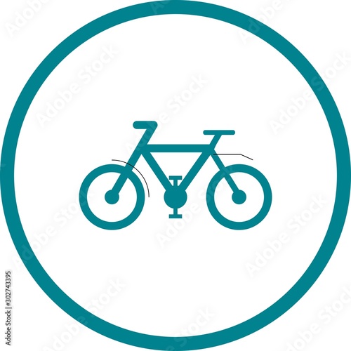 Beautiful Bicycle Glyph Vector Icon