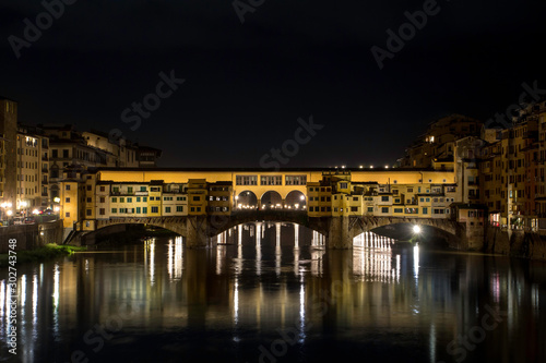 Ponte Vecchio, Florence, Italy. Night view © Marta
