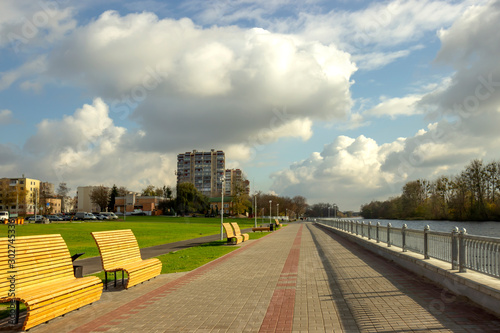 Embankment of the Mukhavets River. Brest - Belarus. photo