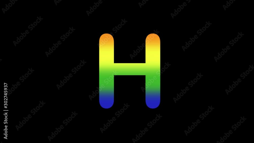 ABC Rainbow Coloured Letter 