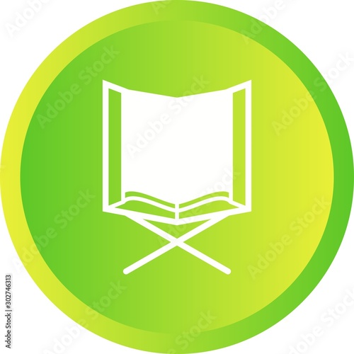 Beautiful Holy Quran Glyph Vector Icon