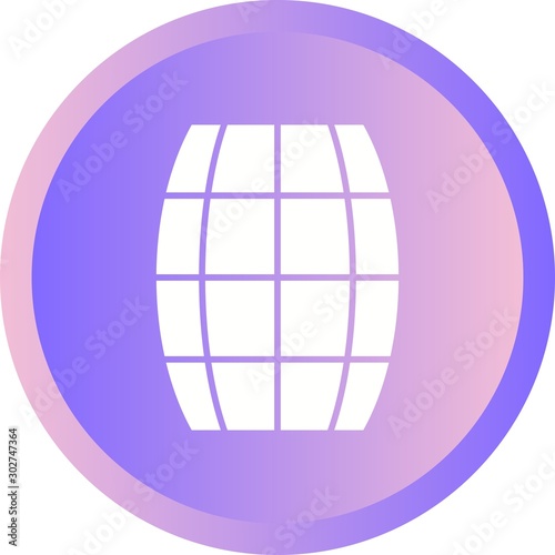 Beautiful Barrel Glyph Vector Icon