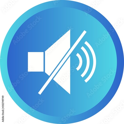 Beautiful Volume Off Glyph Vector Icon