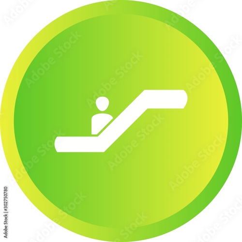 Beautiful escalator Glyph Vector Icon
